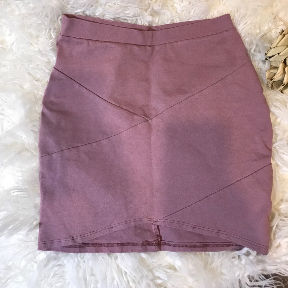 Mauve bodycon skirt